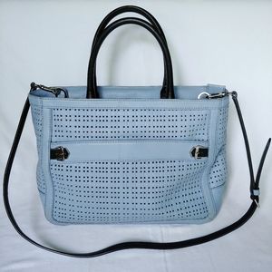 Lauren Ralph Lauren Perforated Leather Satchel